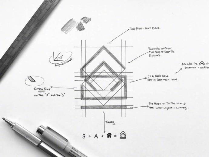 国外设计师的手绘logo草稿|草稿|手绘|设计师_新浪新闻