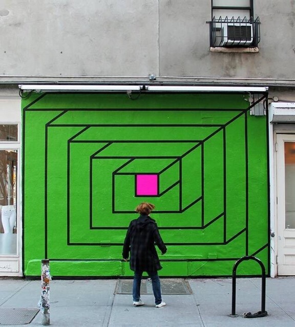 几何胶带视错觉艺术0202020202美国纽约艺术家aakash