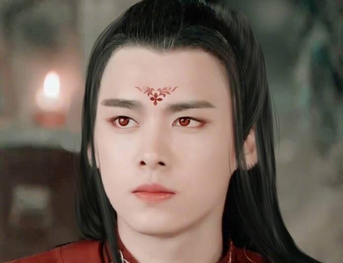 男星额前花钿妆,杨洋冷酷,朱一龙的"子弹孔"也能这么美!