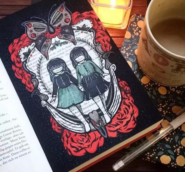 手绘丨学渣的课本都是用来画画的学霸你丫不会懂