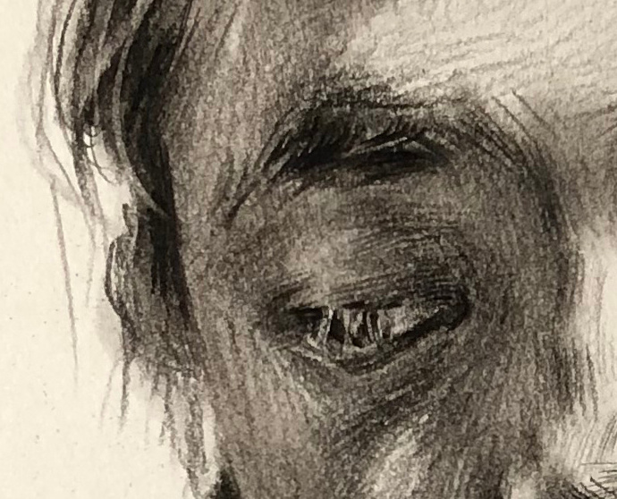 第二一九集 女青年素描头像步骤详细解析,范画,部分细节图