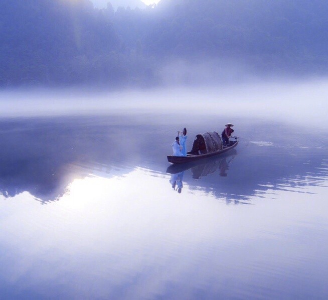昨夜扁舟雨一蓑,满江风浪夜如何