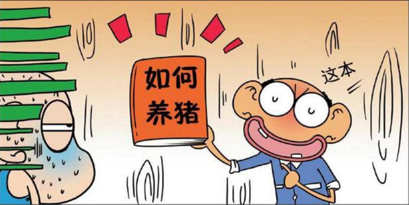 呆头爆笑漫画:呆头问老爸按什么书培育他,呆爸:《如何养猪》!