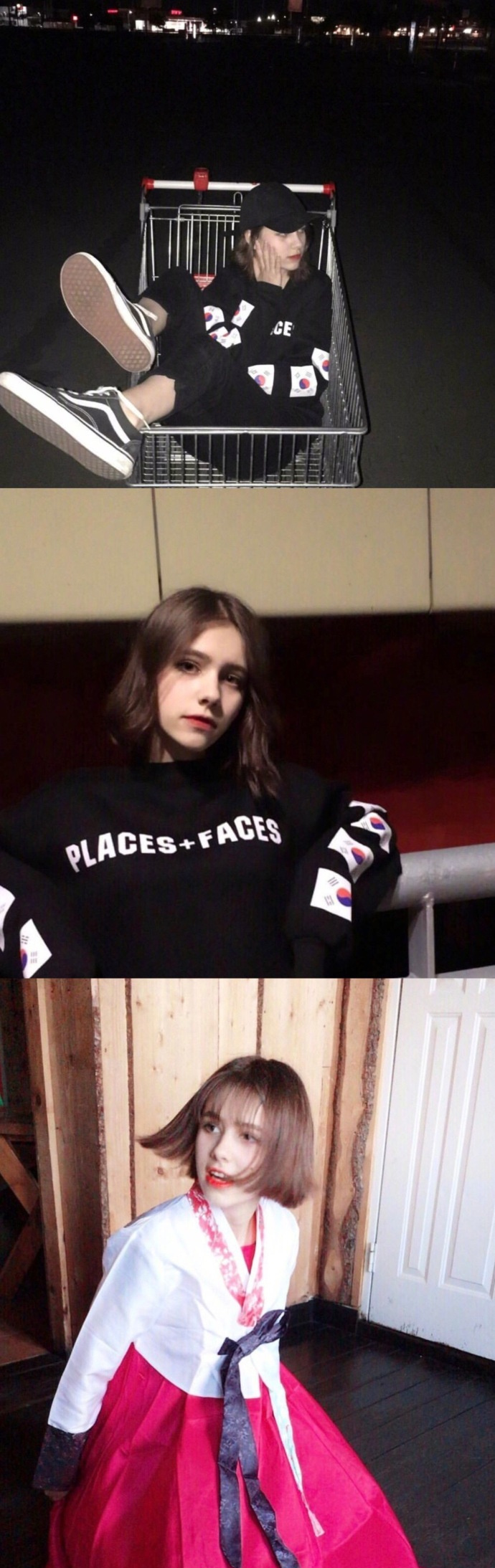 15岁韩俄和波兰混血模特 alisa,163cm,目前在韩国发展.