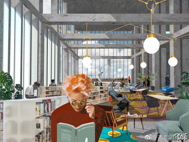 室内拼贴效果图