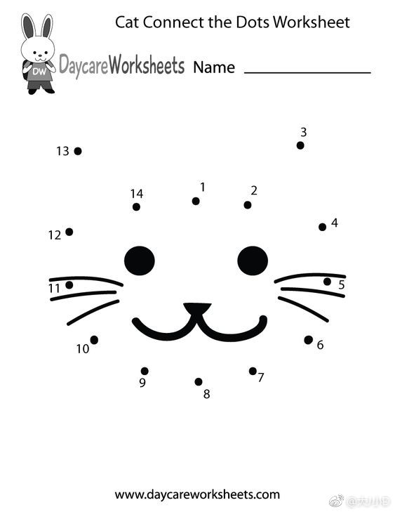 分享几张各种图案的数字连线图,孩子可以从1开始,按照顺序连线