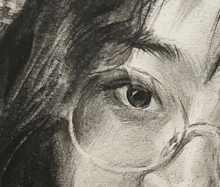 传奇绘画课堂回顾第一九四集戴眼镜的女生画像范画及部分细节图