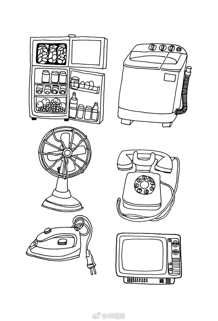 一大波日常生活简笔画素材投稿画画的大牙ya