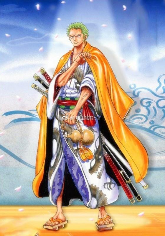 草帽一伙穿和服索隆气场全开乔巴和乌索普化身剑士