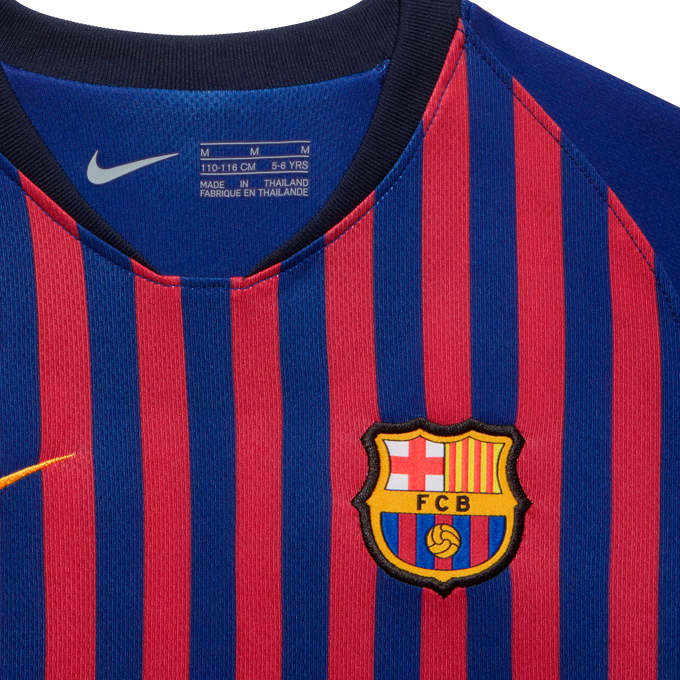 2018-2019赛季的巴塞罗那球衣将于下周一在耐