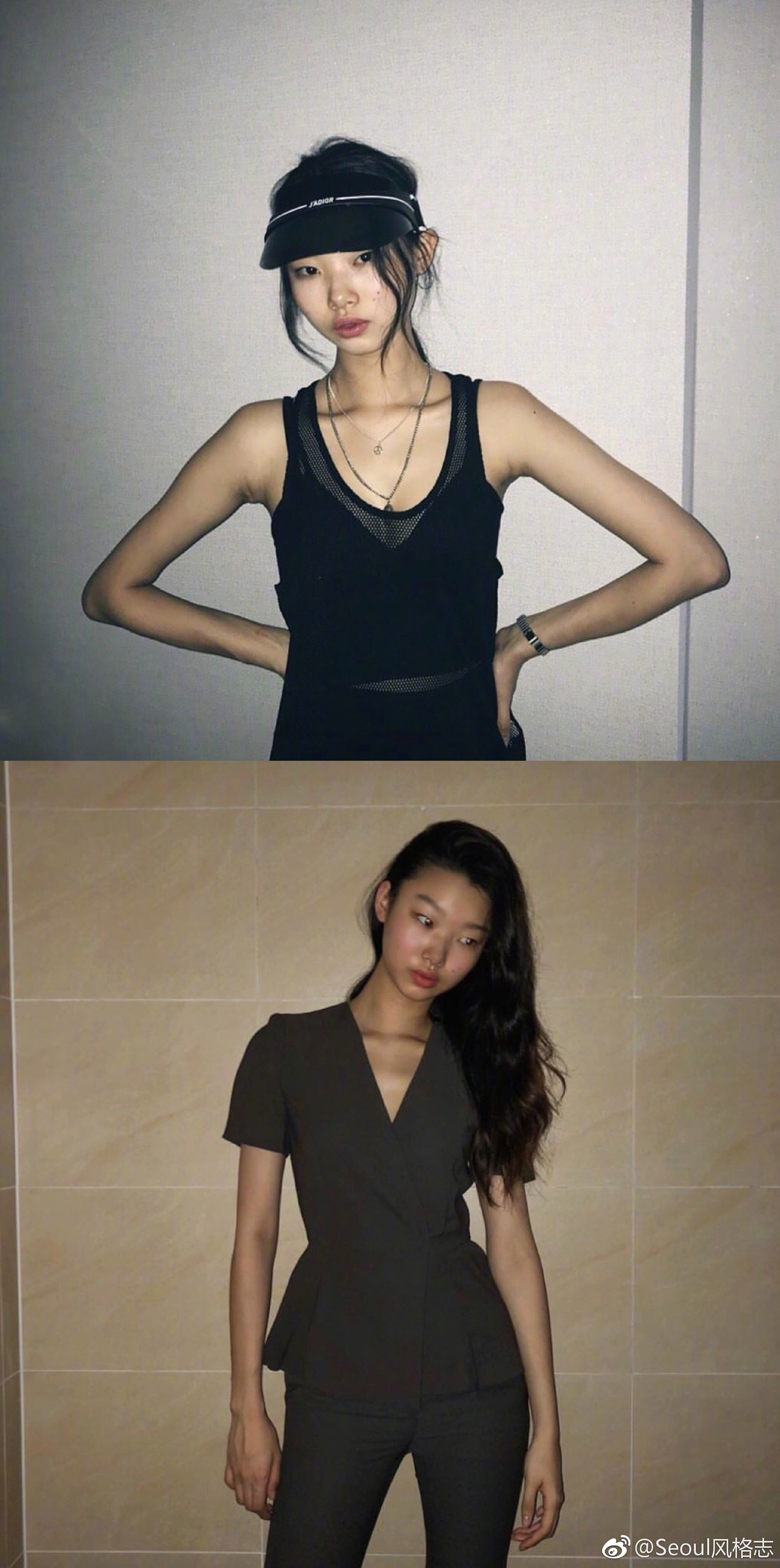 yg大势模特细长的丹凤眼充满了高级感