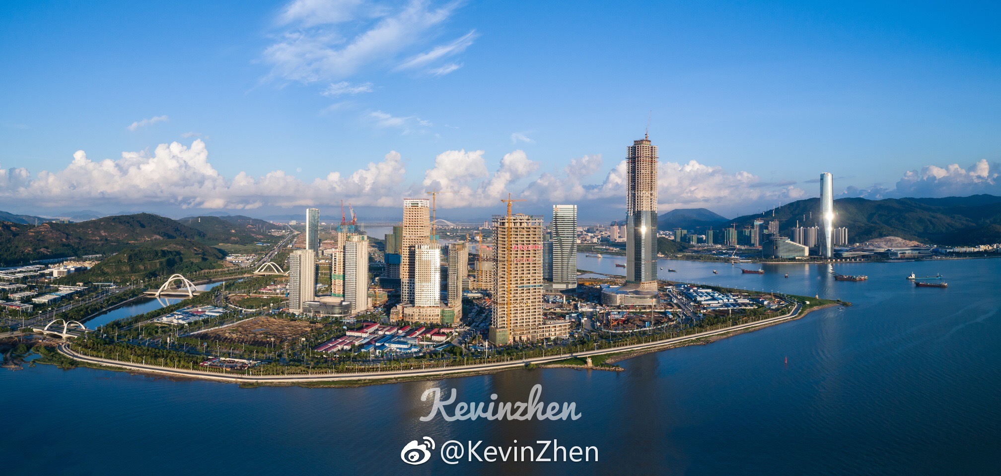 珠海十字门中央商务区毗邻湾仔横琴和拱北三大口岸