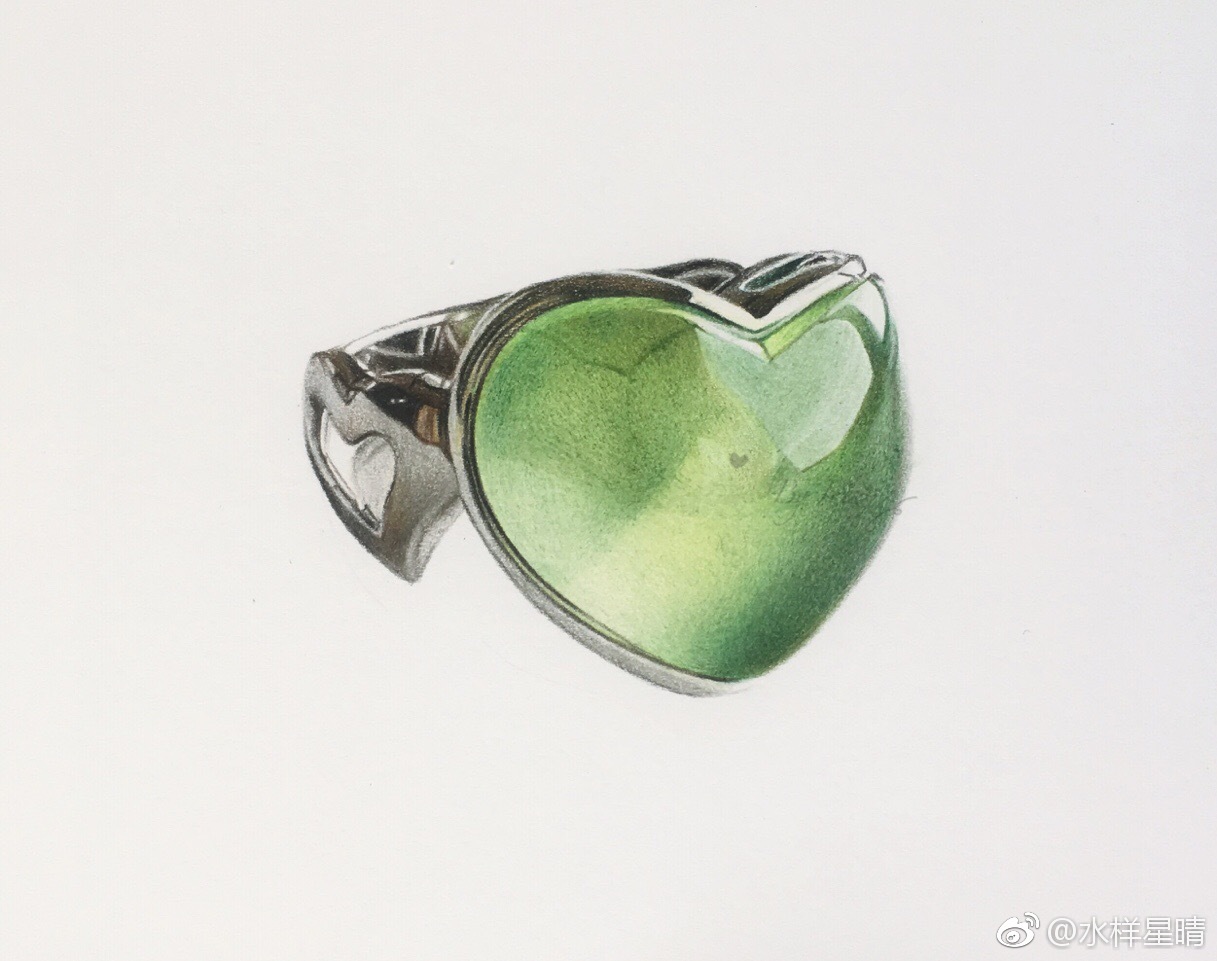 绿宝石戒指一枚三菱加绿辉水溶飞乐鸟彩铅本67投稿