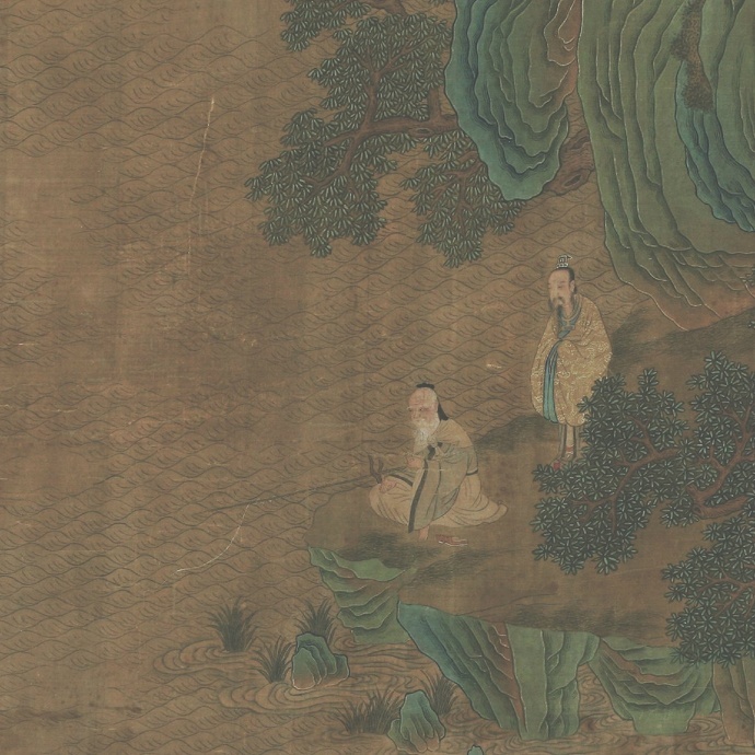 刘松年《渭水飞熊图》早稻田大学图书馆藏,高清大图|刘松年|馆藏|姜尚|贤人|双翼_新浪新闻