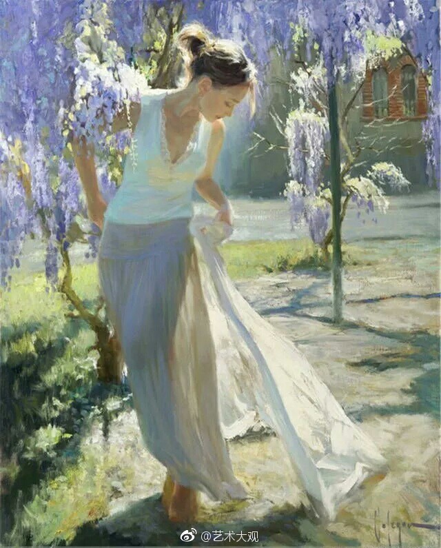 俄罗斯当代著名商业画家vladimirvolegov唯美人物油画作品欣赏