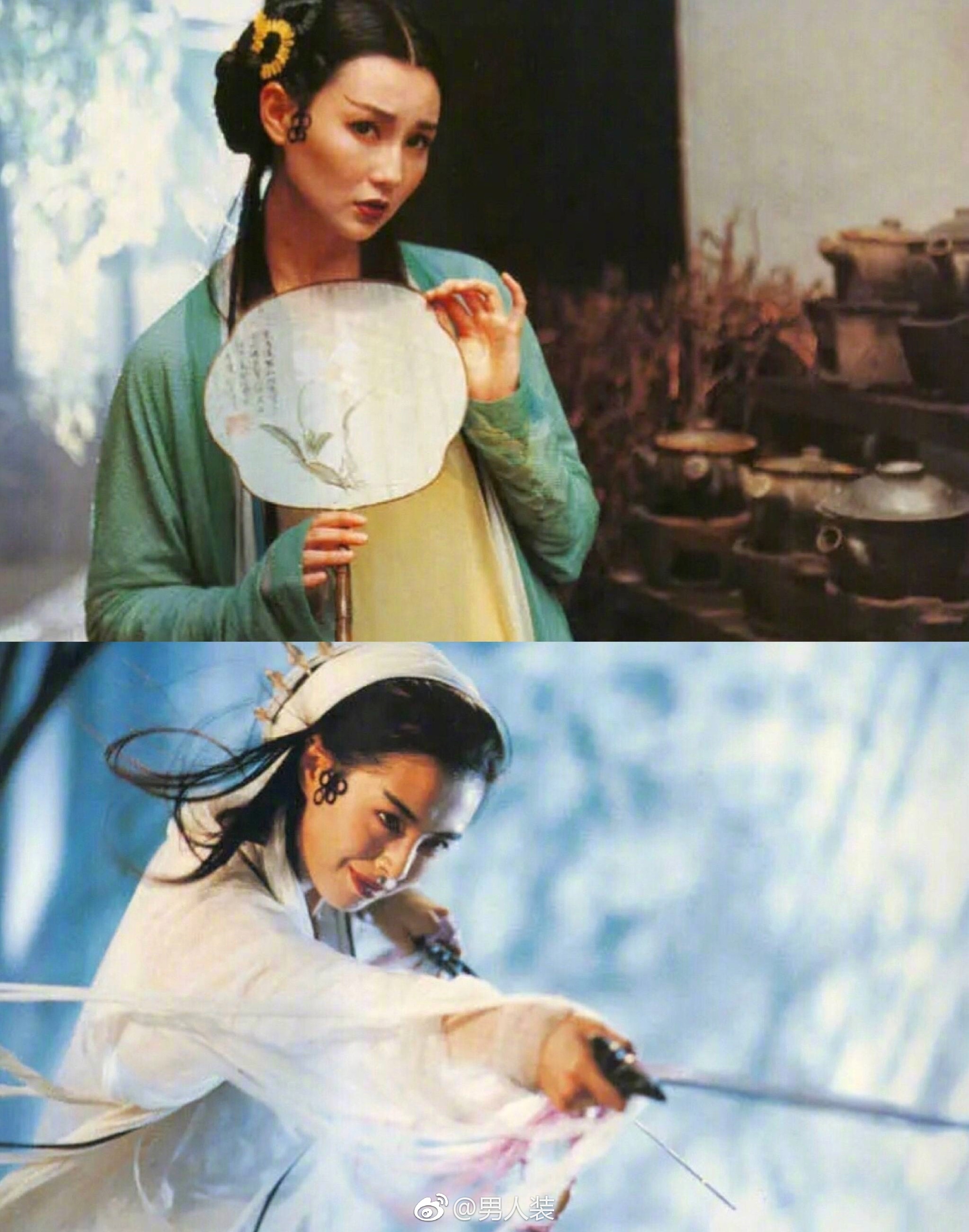 《青蛇》中的王祖贤和张曼玉.