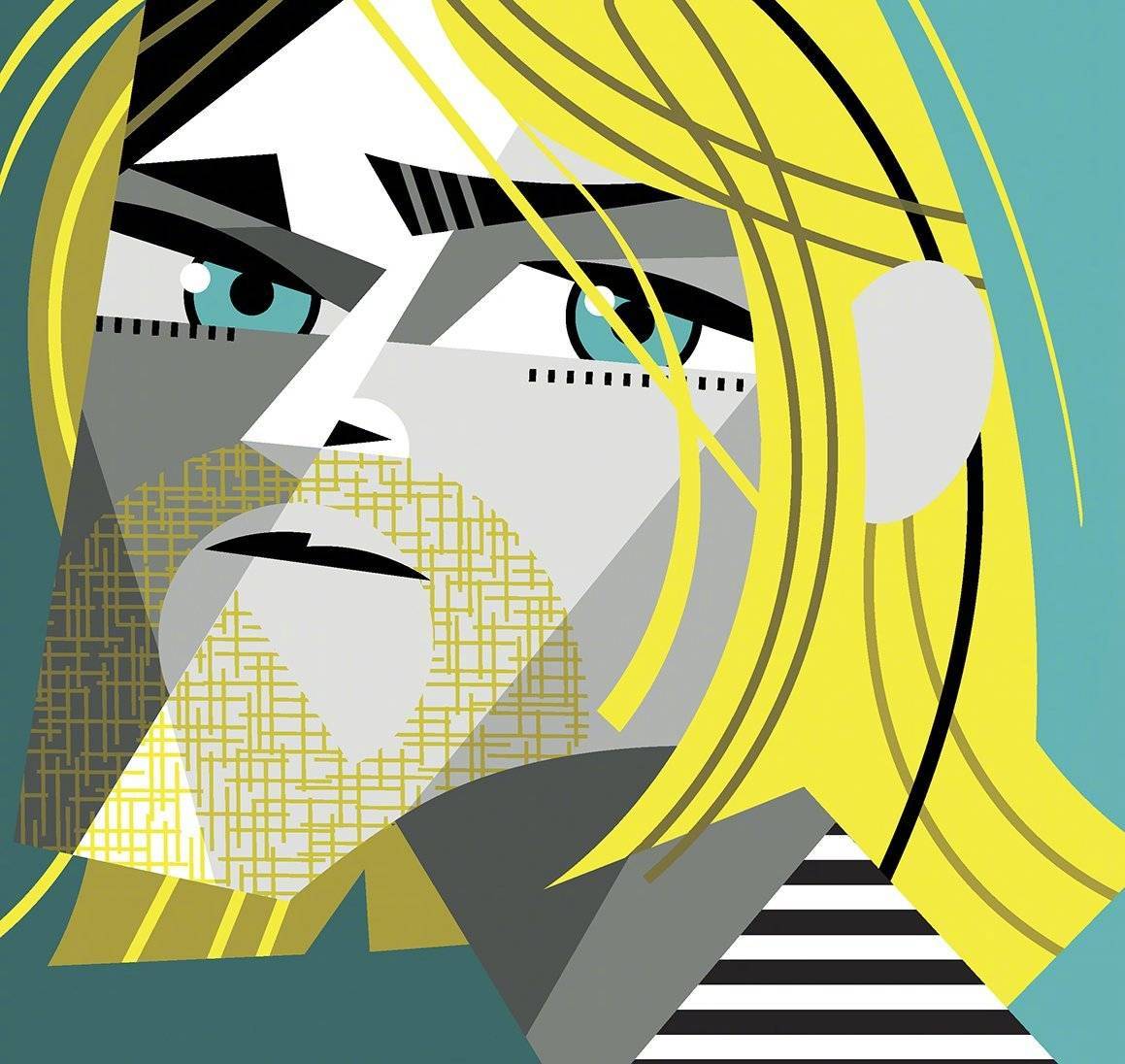 抽象人物画作来自阿根廷插画师pablolobato绘画作品