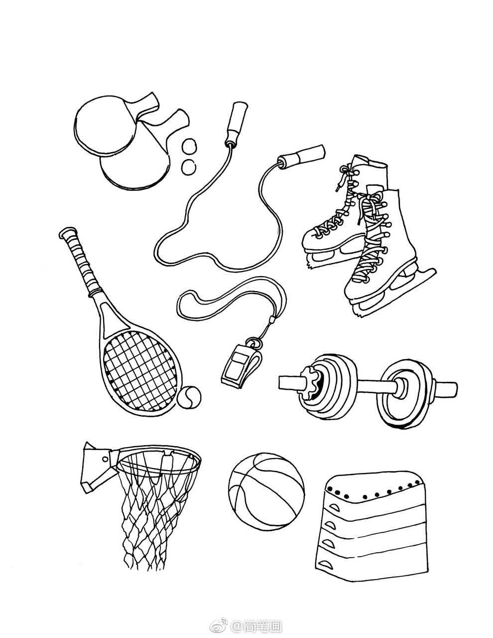 一大波日常生活简笔画素材