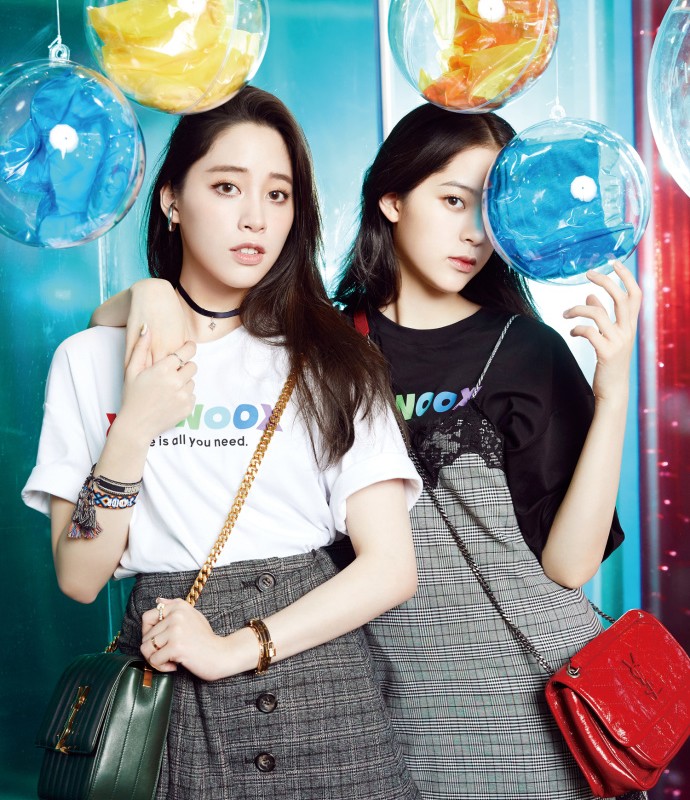 欧阳娜娜与欧阳妮妮的写真美照,真是又酷又美的姐妹花_新浪看点