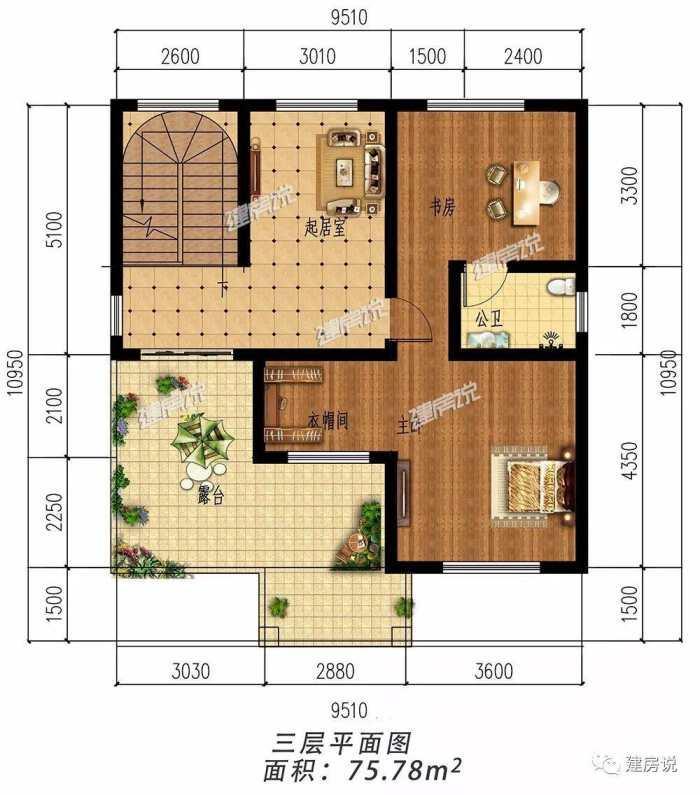 知道你家宅基地小3款90平米的别墅图纸拿去不谢