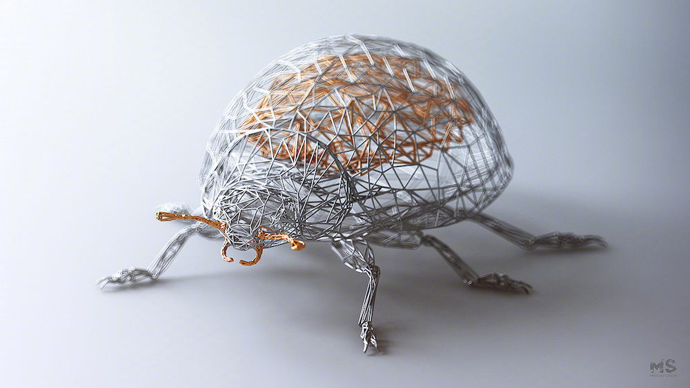 艺术家 mat szulik 的几何钢丝动物雕像作品