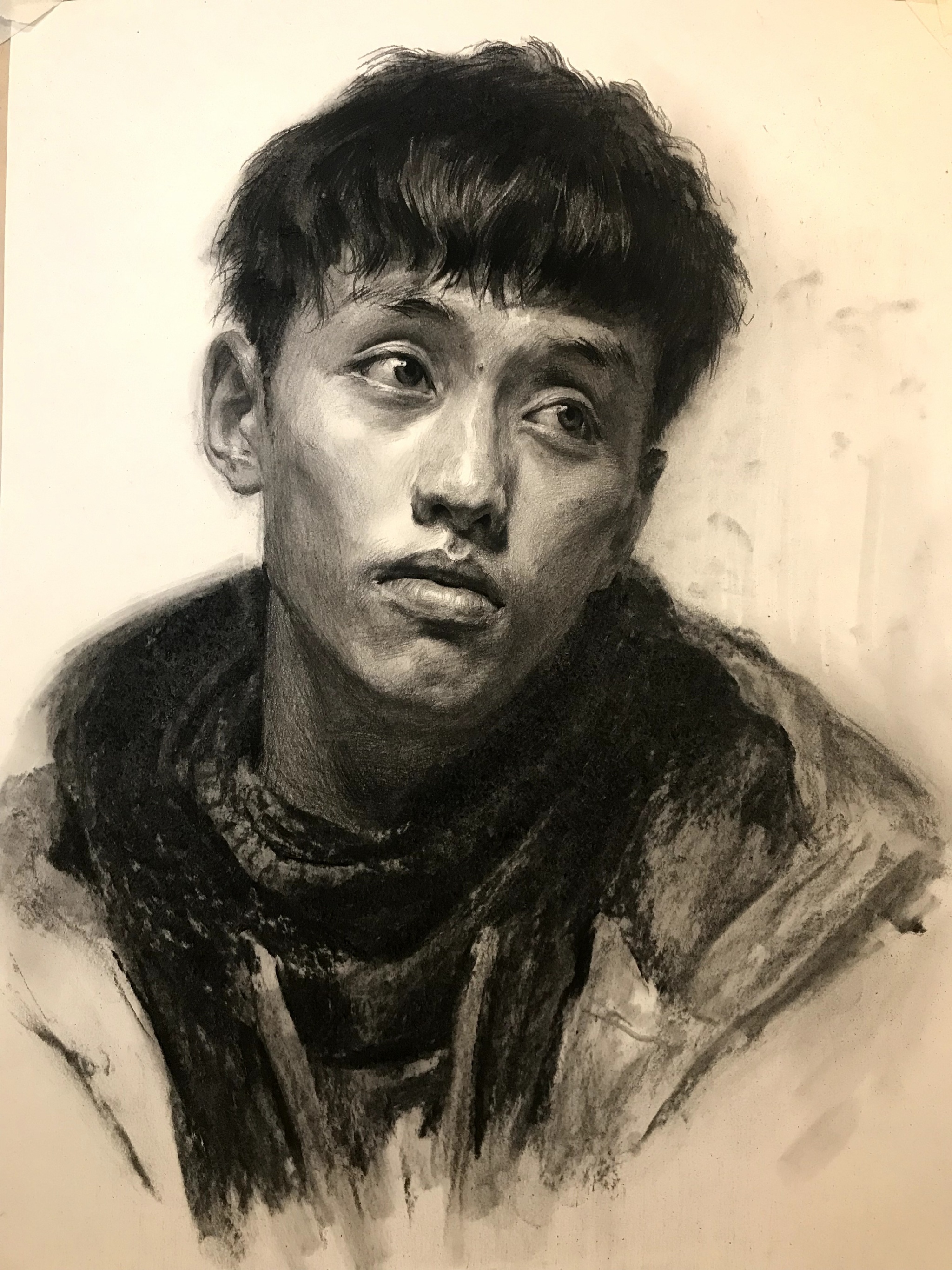 第二二九集男青年素描头像步骤图范画及部分细节图