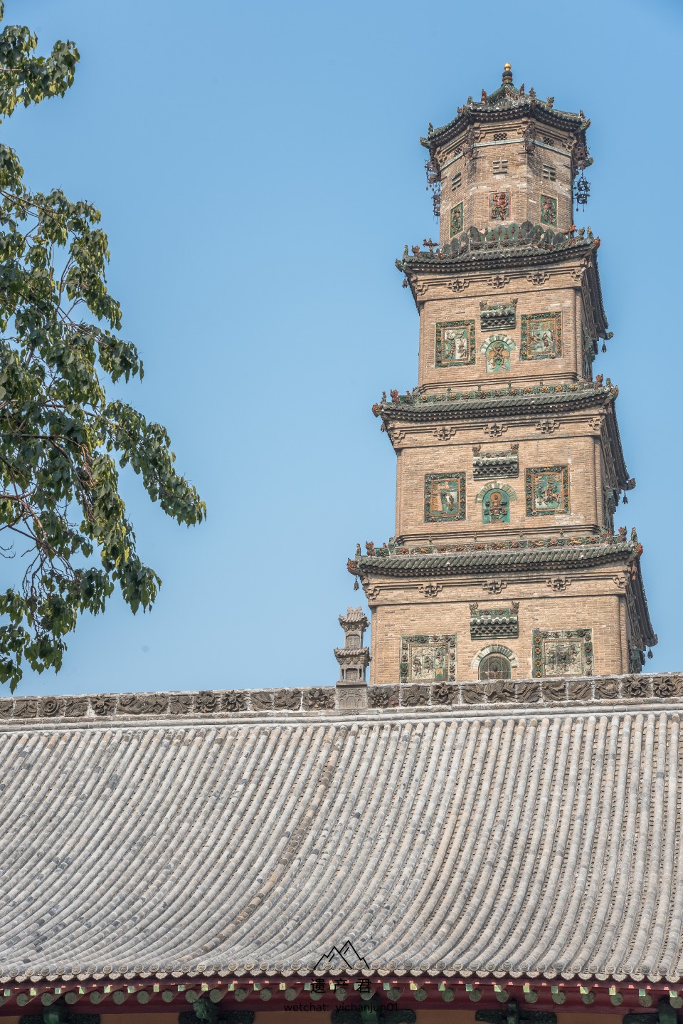 山西临汾大云寺琉璃宝塔