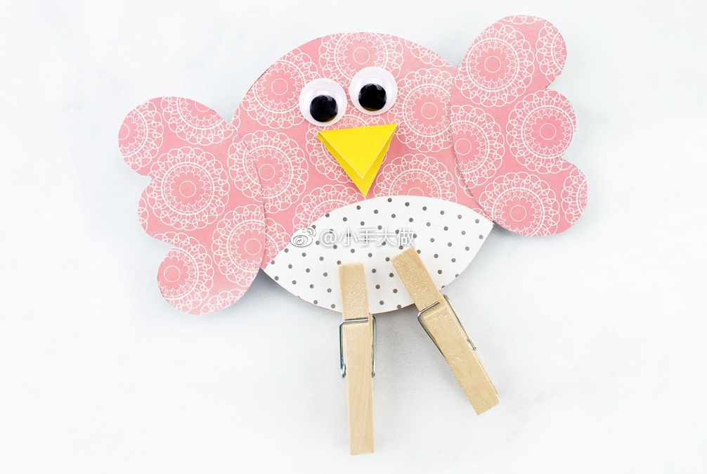 木夹子小鸟bird,穿上各种花纹的卡纸外衣