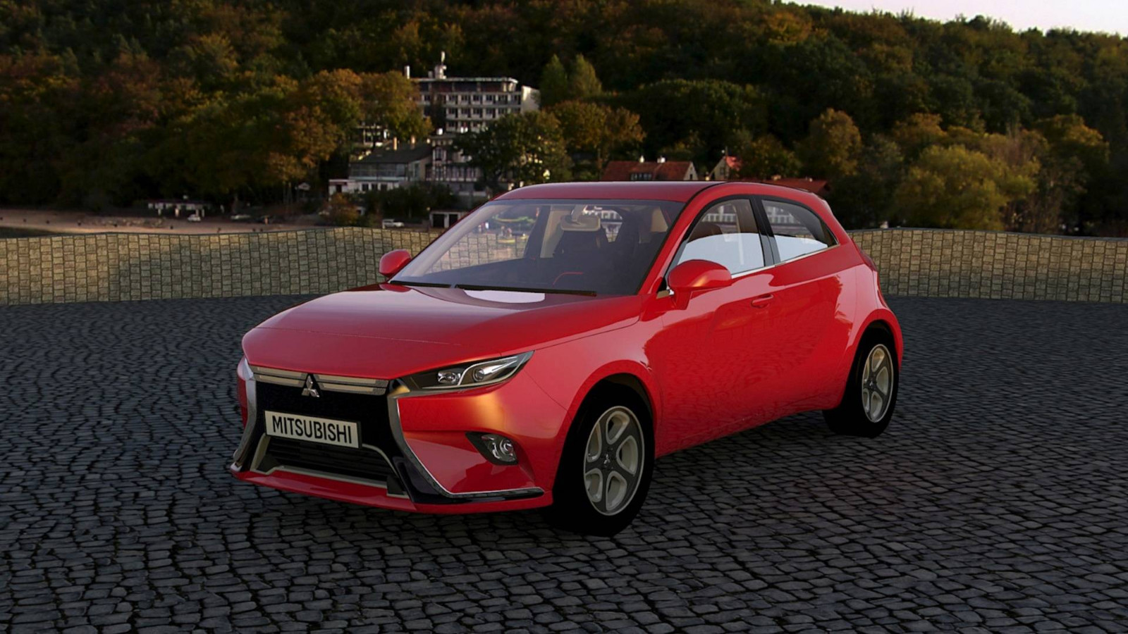 三菱全新两厢车渲染图