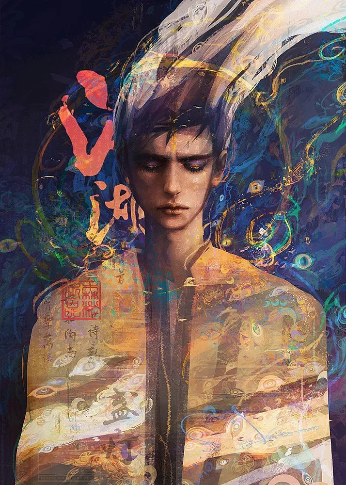 插画师森林数字艺术莫娜-一个神奇的女生|冥音录·江湖一盏灯|莫娜