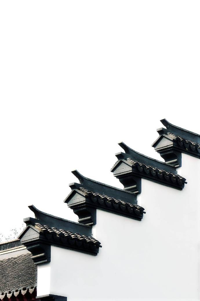 青砖小瓦檐骑楼,回环廊亭花窗瘦