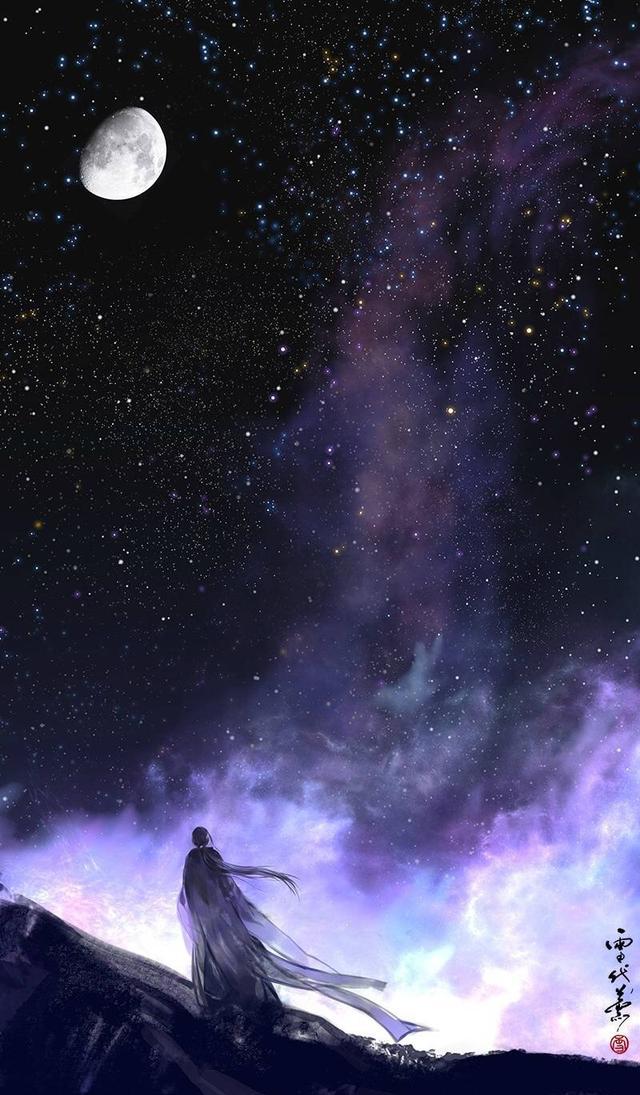 宁静的星空系列插画壁纸