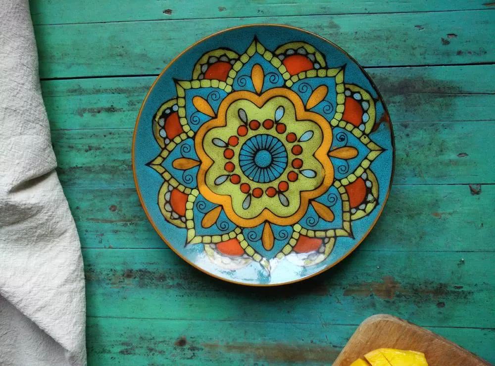 手绘创意彩绘盘子有空和小朋友一起画67676767676767