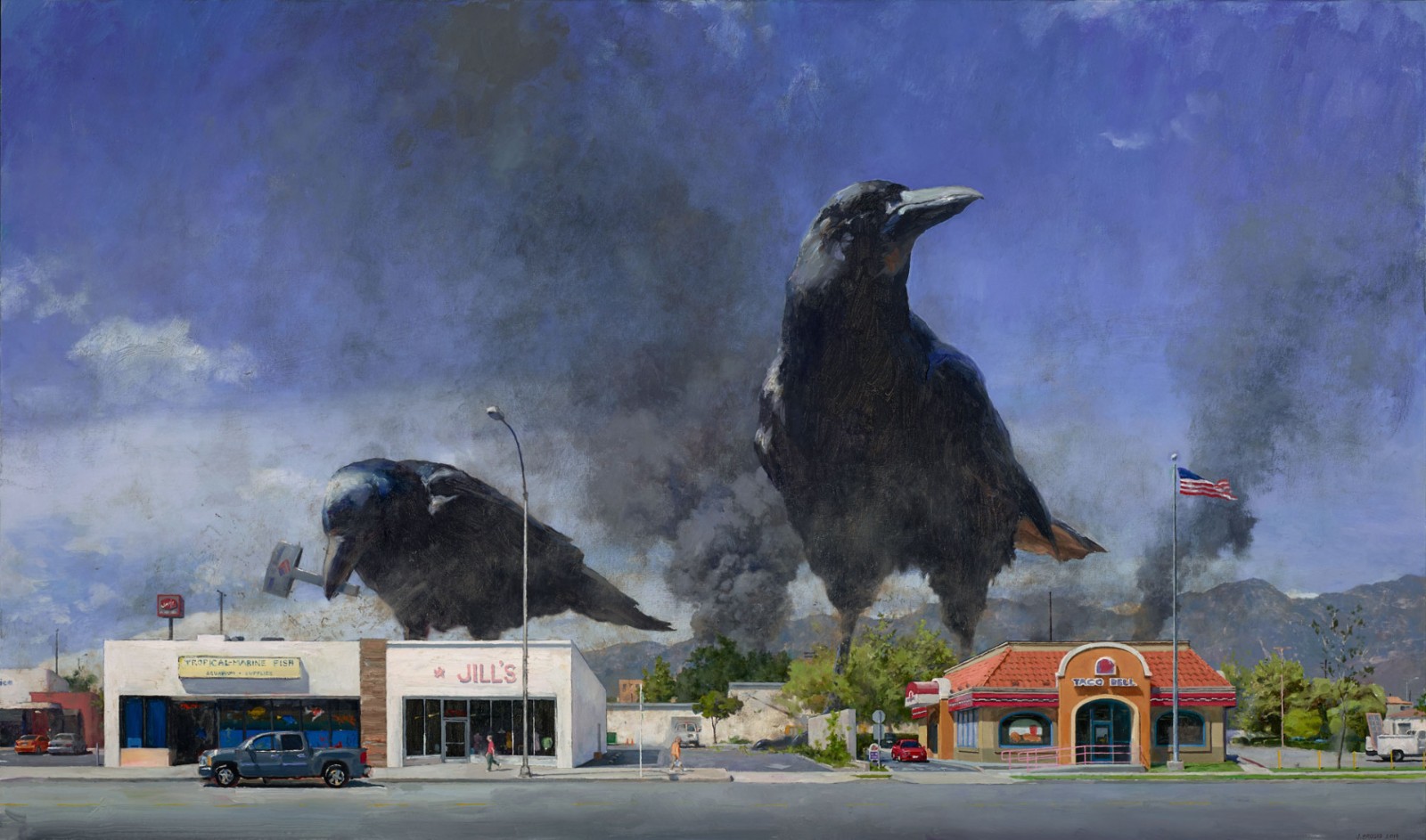 艺术家用这组有趣的绘画,反讽人类对环境的破坏