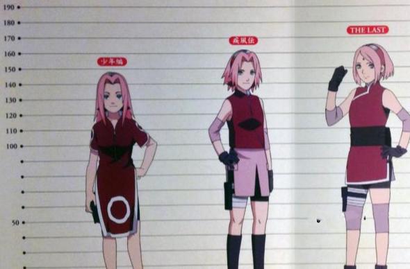 火影忍者,各忍者的身高成长史,鸣人加头发一米八!