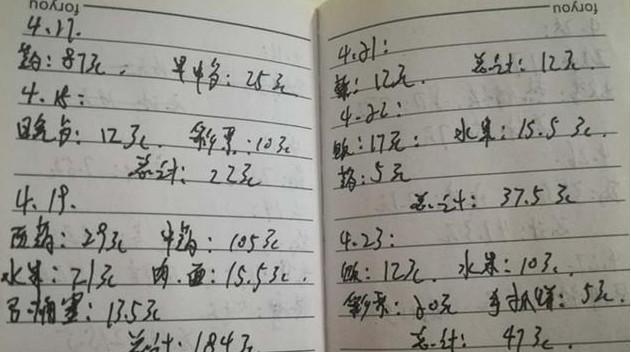 每月的日常开支也都是日子有必要的,没有乱花钱,夫妻俩平常在厂里吃饭