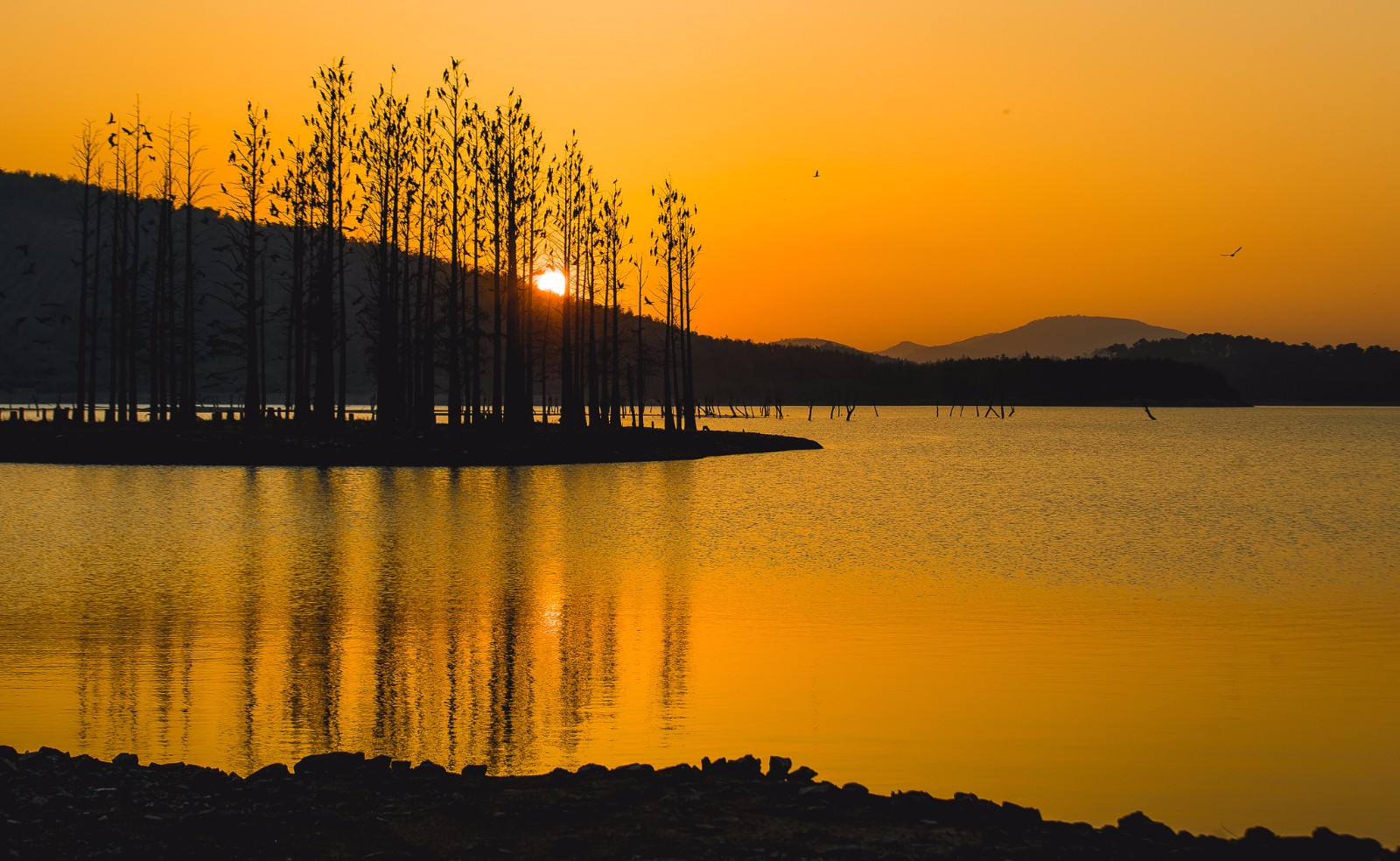 宜兴太华镇云湖,那里的落日很美