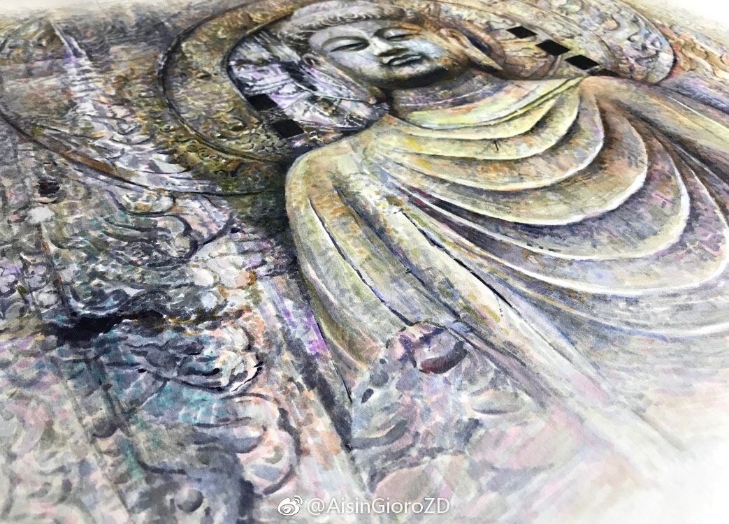 水彩笔新作卢舍那大佛67作者