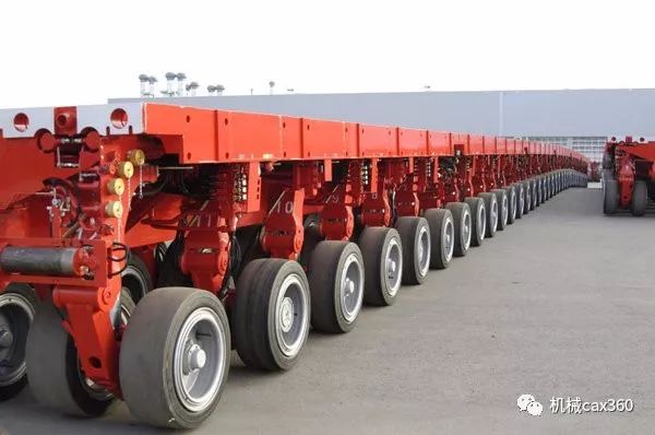 陆地最大运载工具,自走式液压平板车!