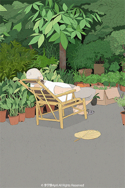 插画师李宁静:记忆中小时候的夏日风景