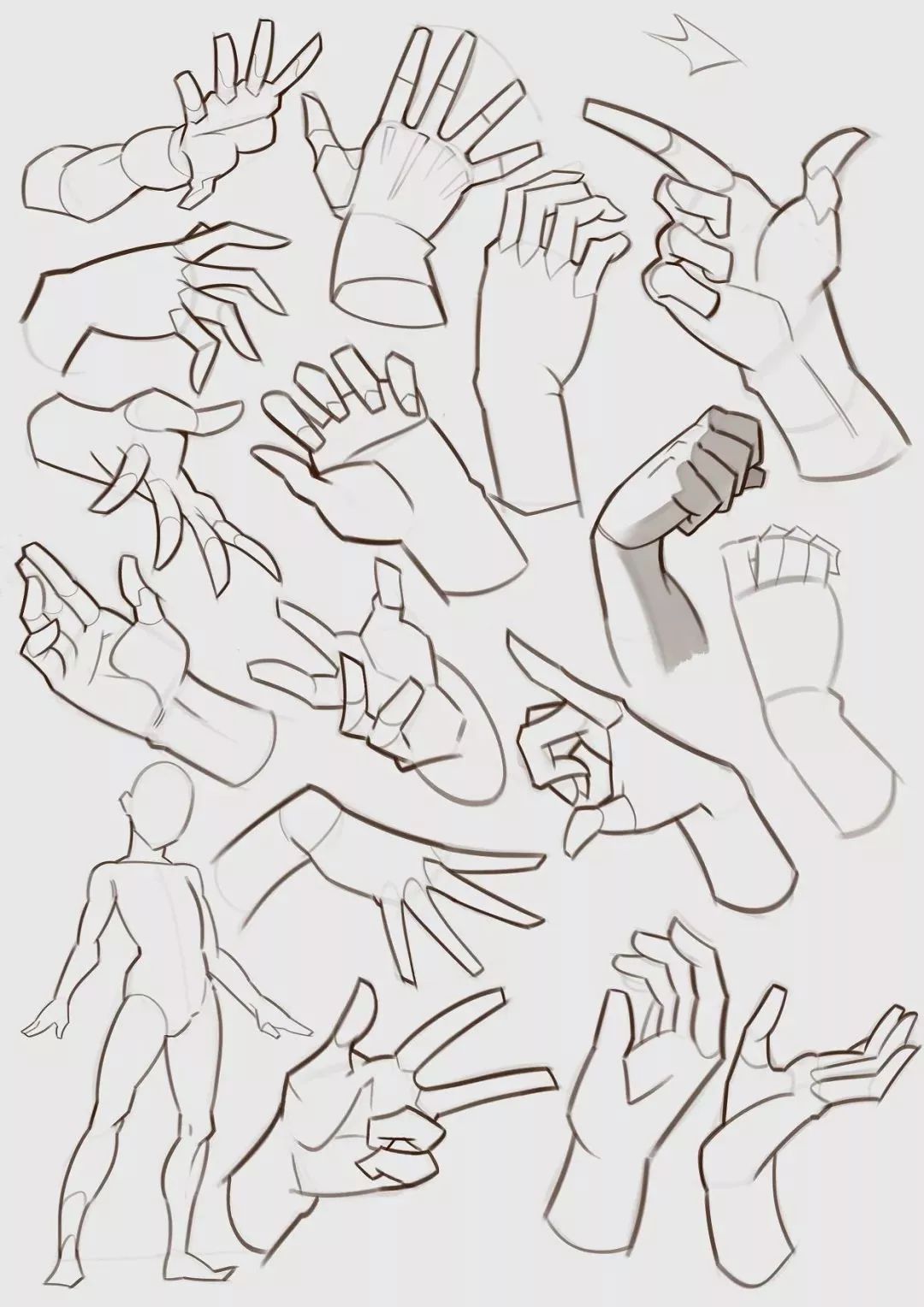 绘画教程手指部分