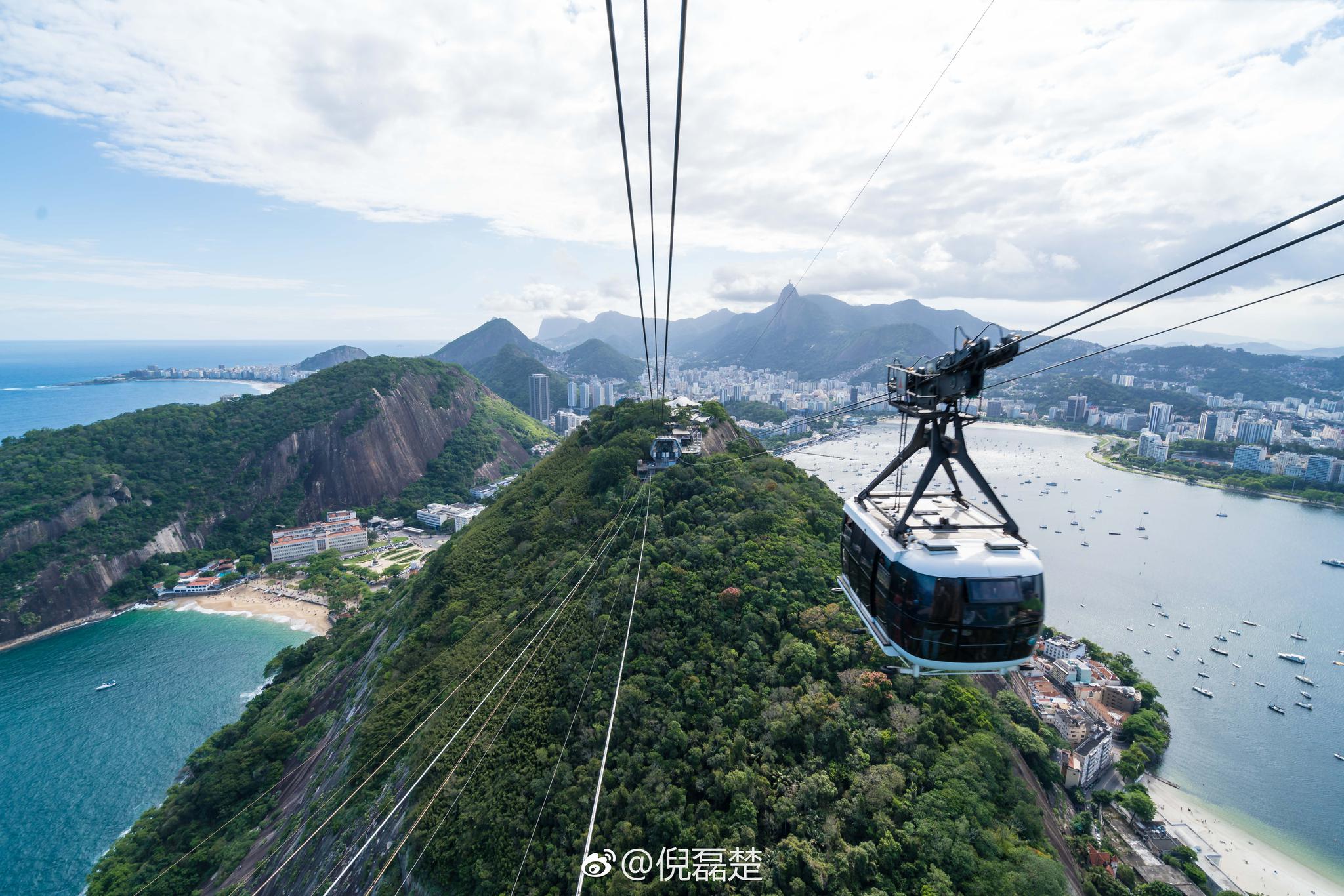 巴西 坐缆车去糖面包山