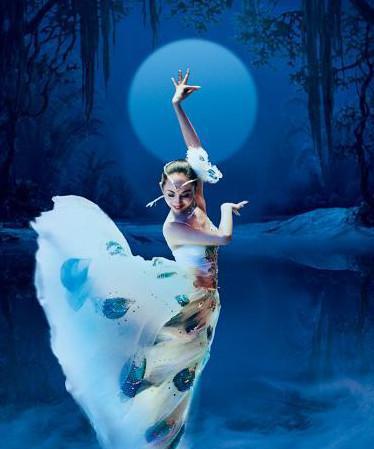 终于,她在15年当上了领舞,在意大利表演《孔雀灵》,被赞为"美与人性