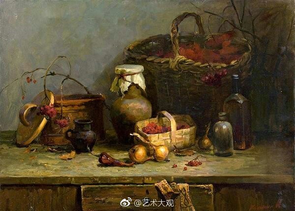 俄罗斯画家mikhailkalinin静物油画欣赏