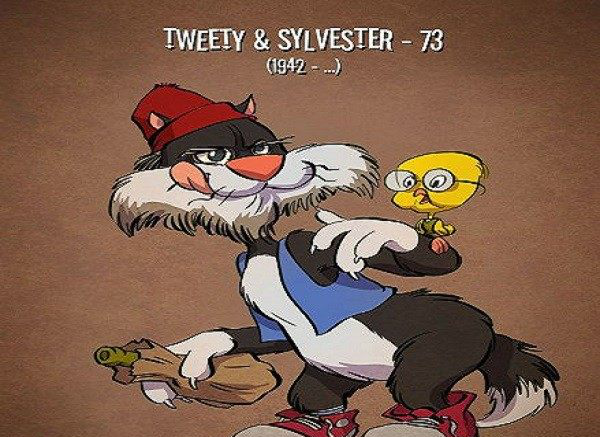 还是一对老冤家图为兔八哥和兔小妹兔八哥还是和兔小妹在一起了,老了