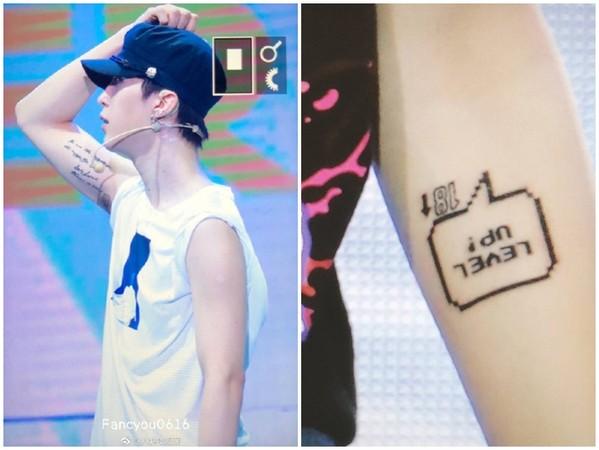 在手上刺了"祈祷之手"(图片翻摄自微博) 范丞丞在今年6月年满18岁