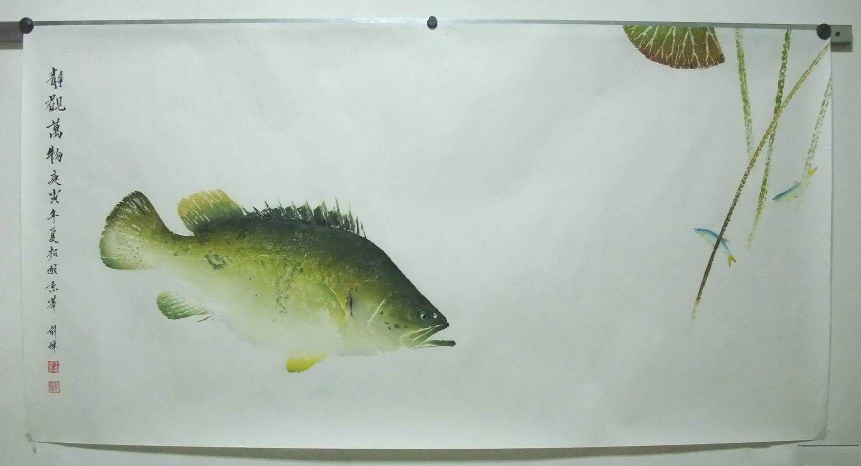 仅仅把鱼"复印"了一遍,这张被印了鱼的画就成了艺术品|鱼|鱼拓|艺术品