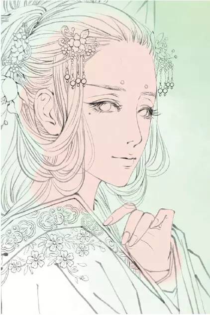 教你画古典美人古风手绘插画技法入门教程