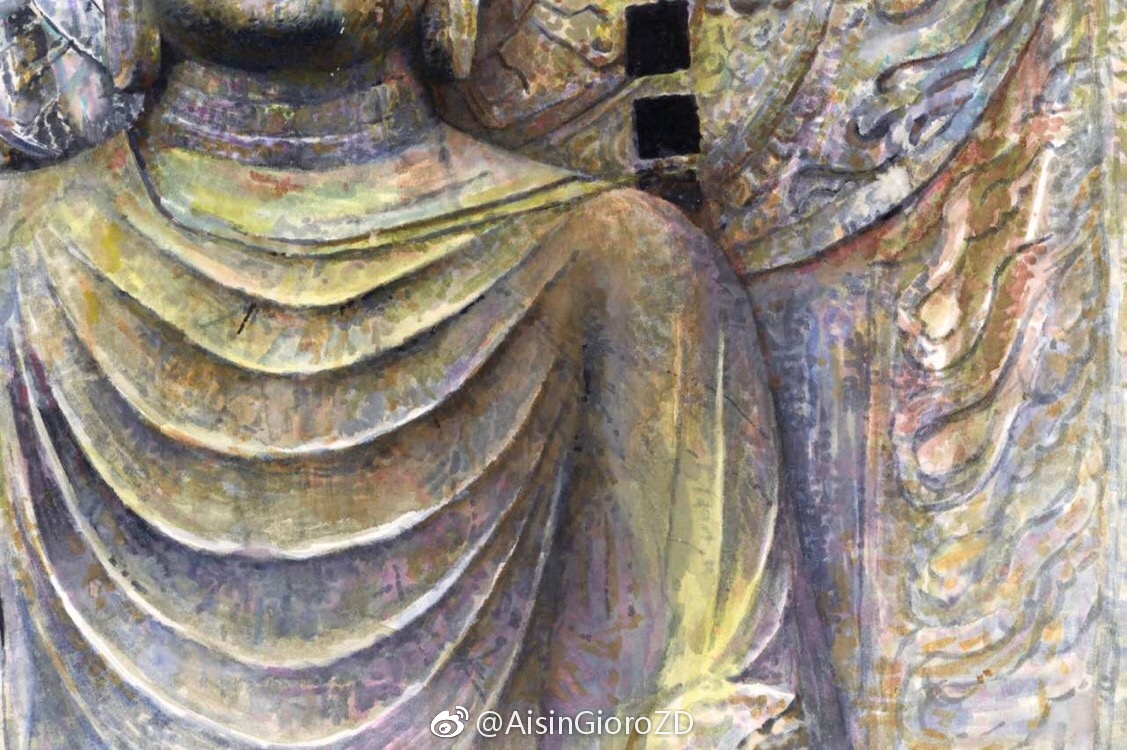 水彩笔新作卢舍那大佛67作者