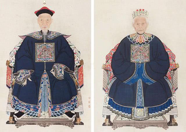 清代官员朝服分冬、夏两种,但有明确规定,四品以下只能穿一套